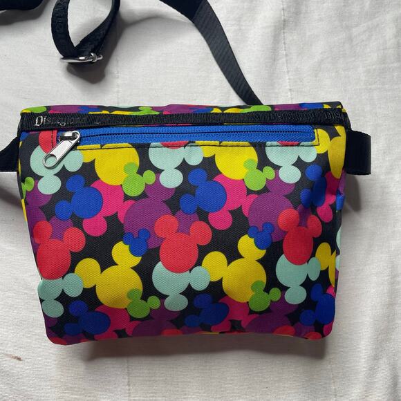 Disney Parks Disneyland Mickey Rainbow Fanny Pack Zippered Crossbody Belt Bag - Picture 3 of 8